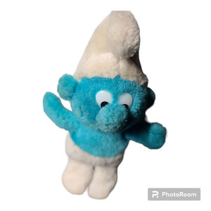 Vintage 1981 Smurf Plush Toy 7" Wallace Berrie